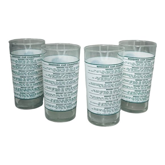 Breeders Cup 1994 Set of 4 Vintage Drinking Glasses - Picture 4 of 8